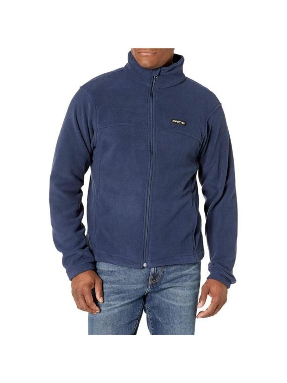 Mens fleece jacket lightweight zip up soft warm winter coat outdoor hiking layer